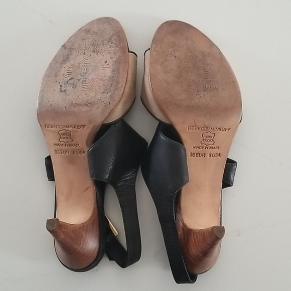 Leather Buckles T-Strap Sandal Heels - Picture 6 of 8